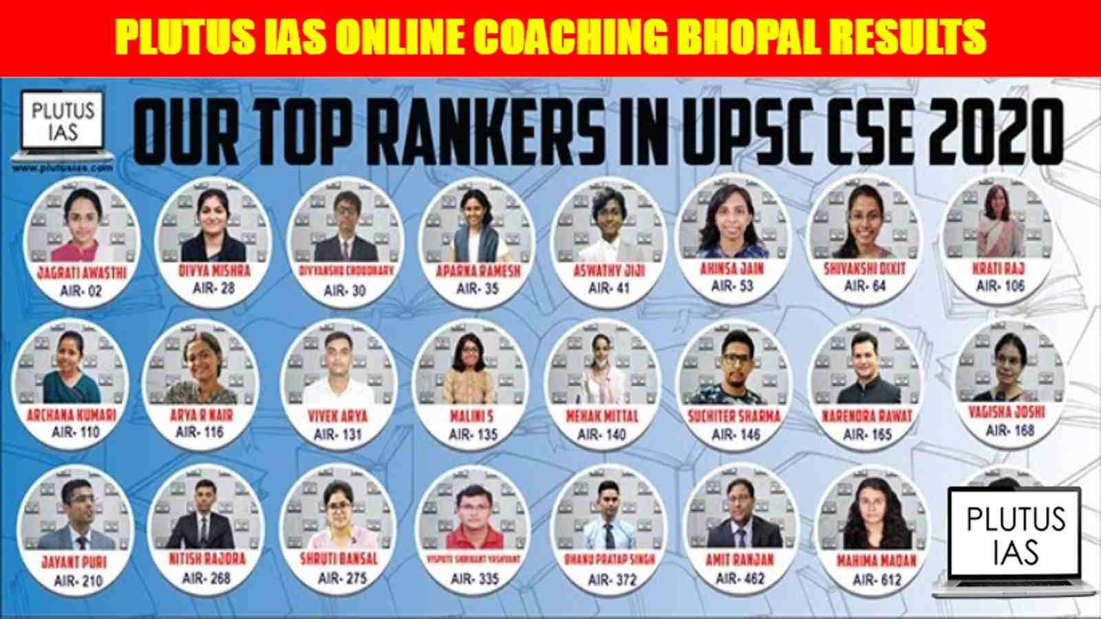 Plutus IAS Online Coaching Bhopal Results