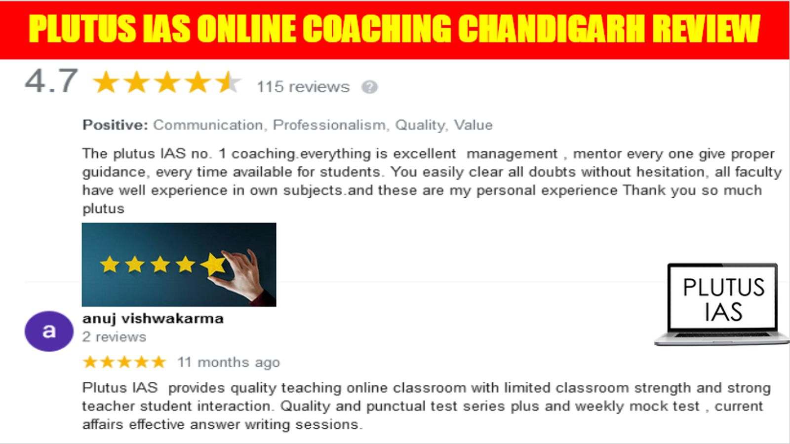 Plutus IAS Online Coaching Chandigarh Review