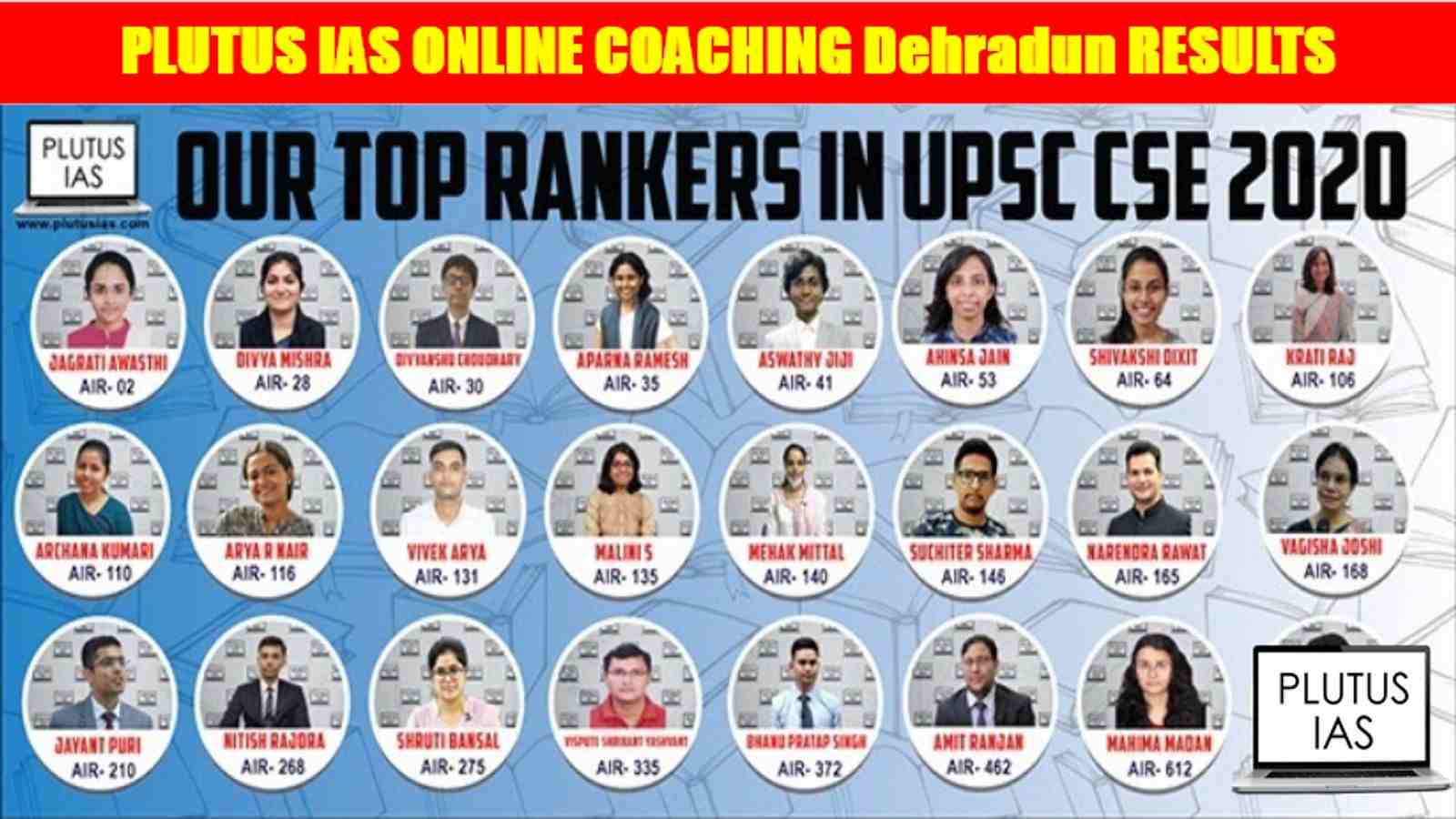Plutus IAS Online Coaching Dehradun Results