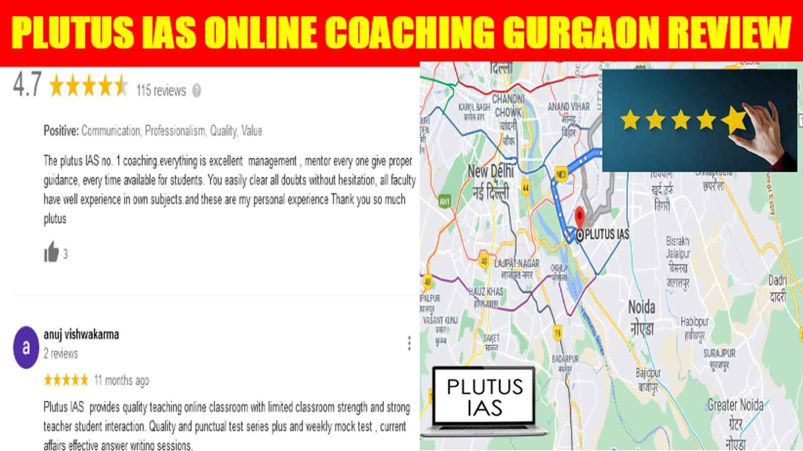Plutus IAS Online Coaching Gurgaon Review