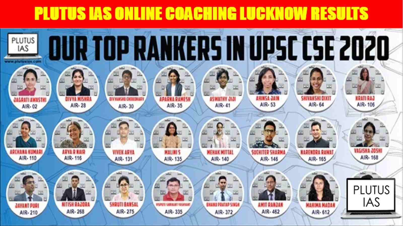 Plutus IAS Online Coaching Lucknow Results