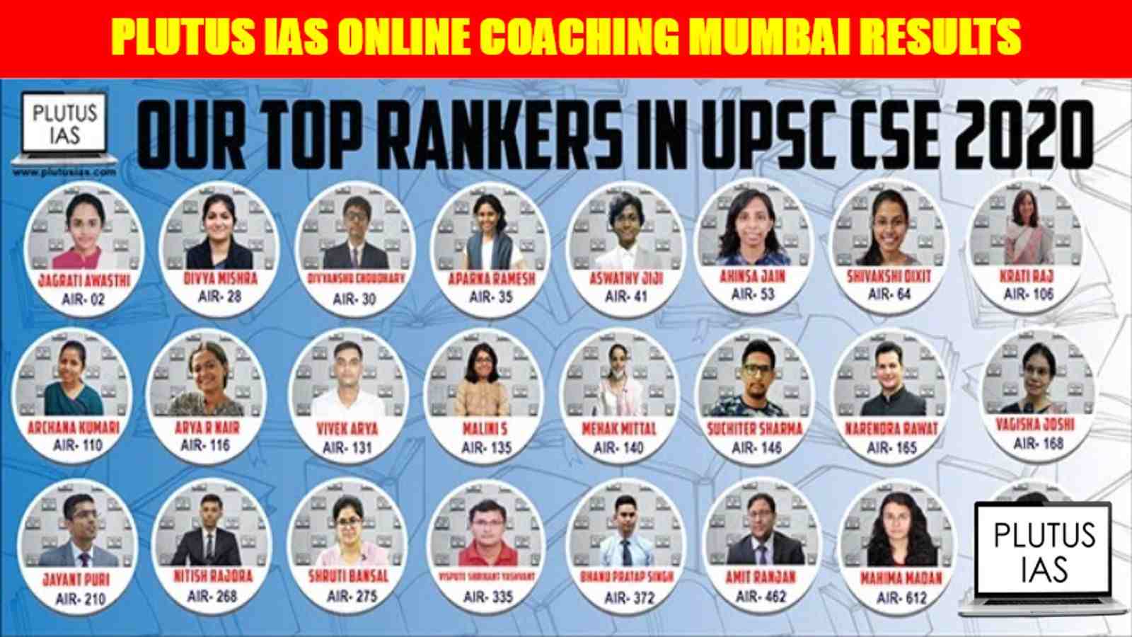 Plutus IAS Online Coaching Mumbai Results