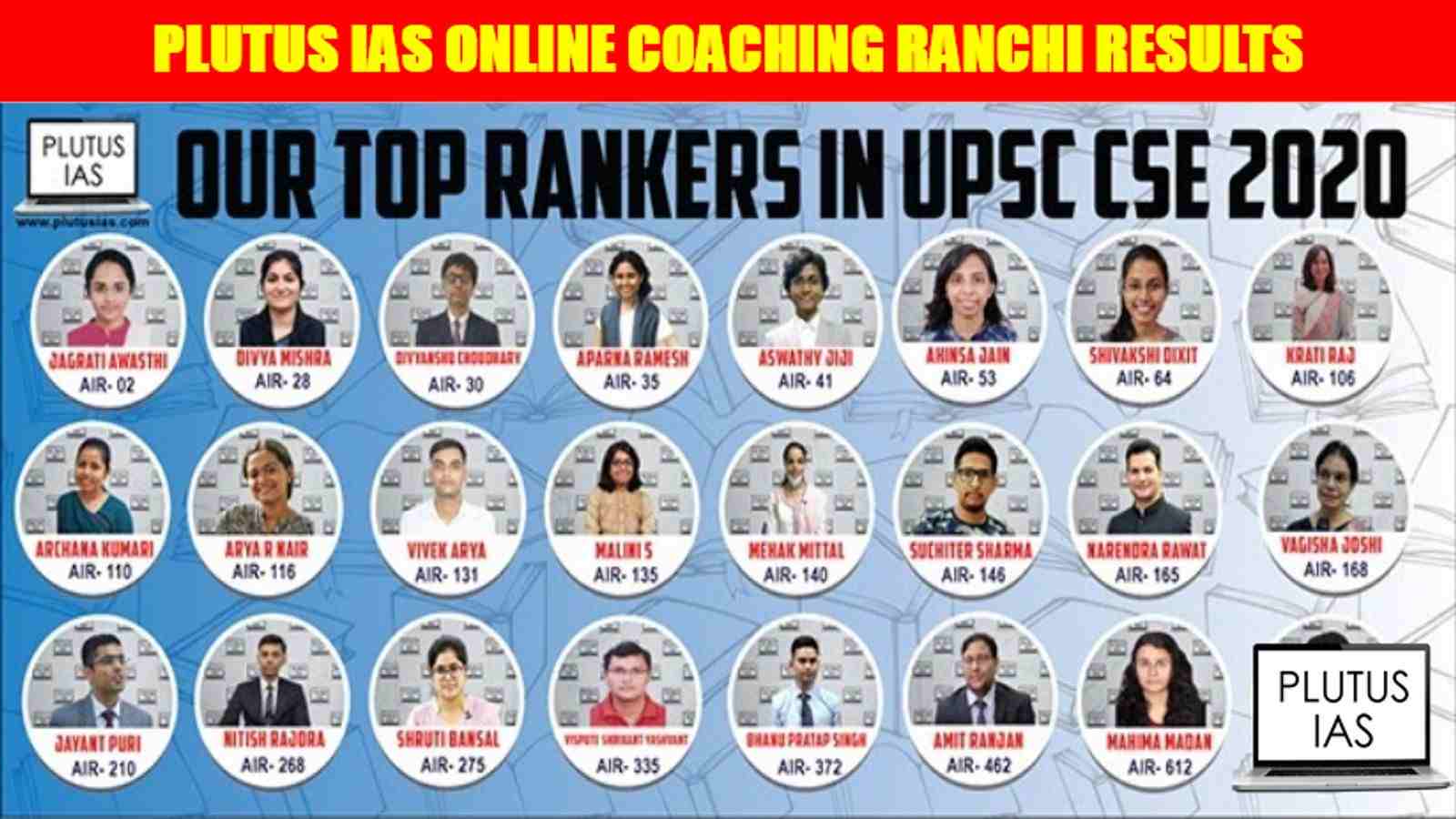 Plutus IAS Online Coaching Ranchi Results