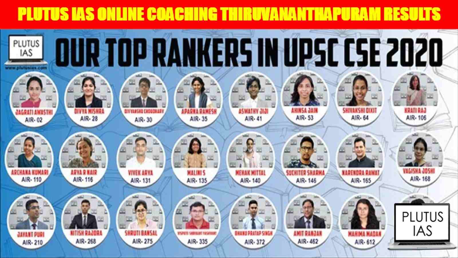 Plutus IAS Online Coaching Thiruvananthapuram Results