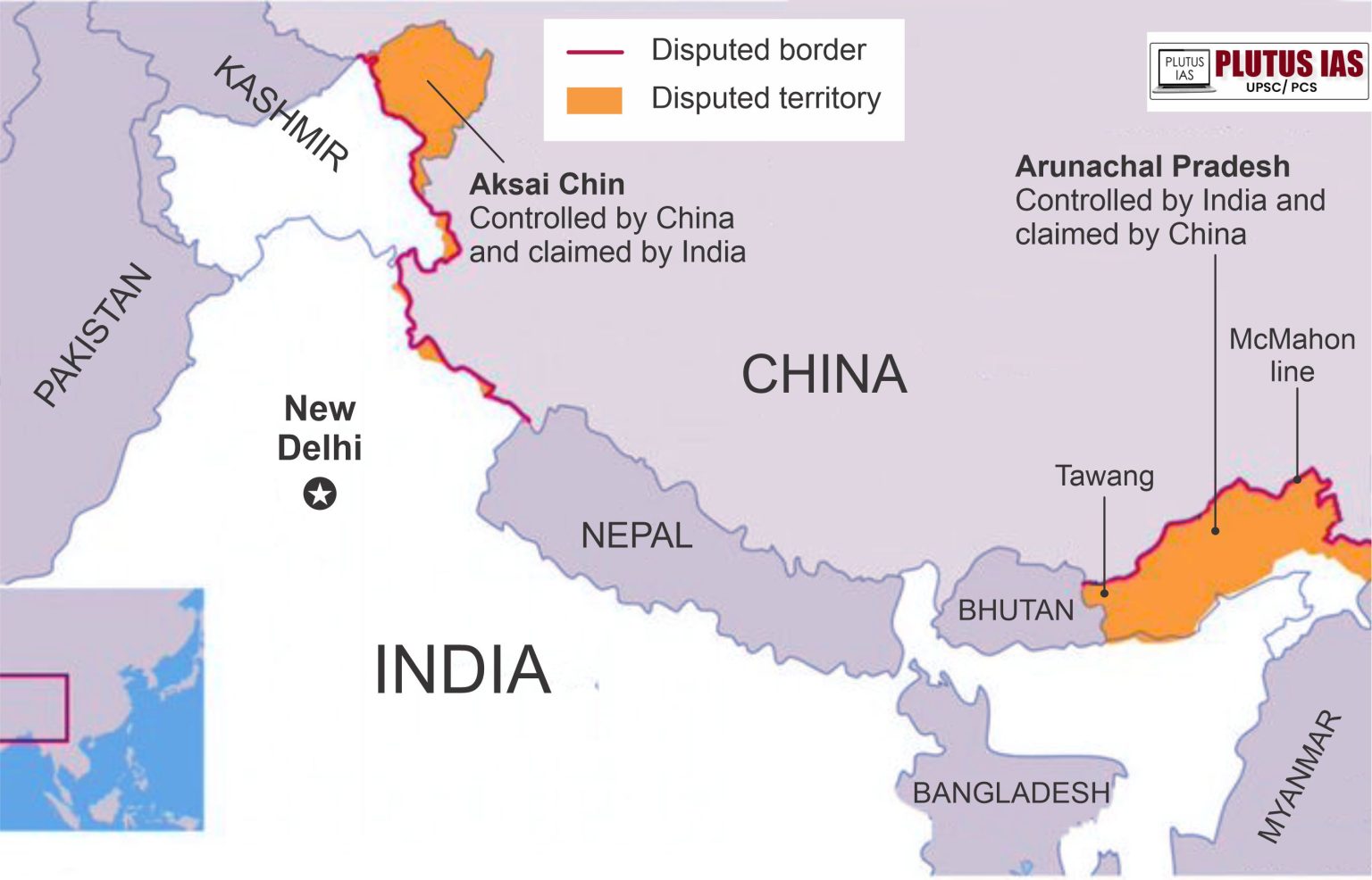 India Rejects China’s Renaming Of Places In Arunachal Pradesh - Plutus IAS