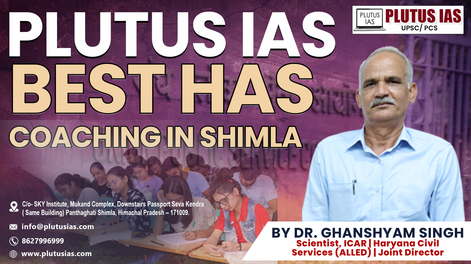 BEST HAS Coaching in Shimla (Banner for Website - Plutus IAS )