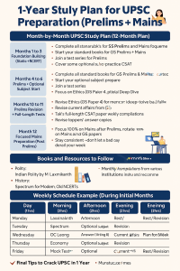 1 year study plan for upsc 2026