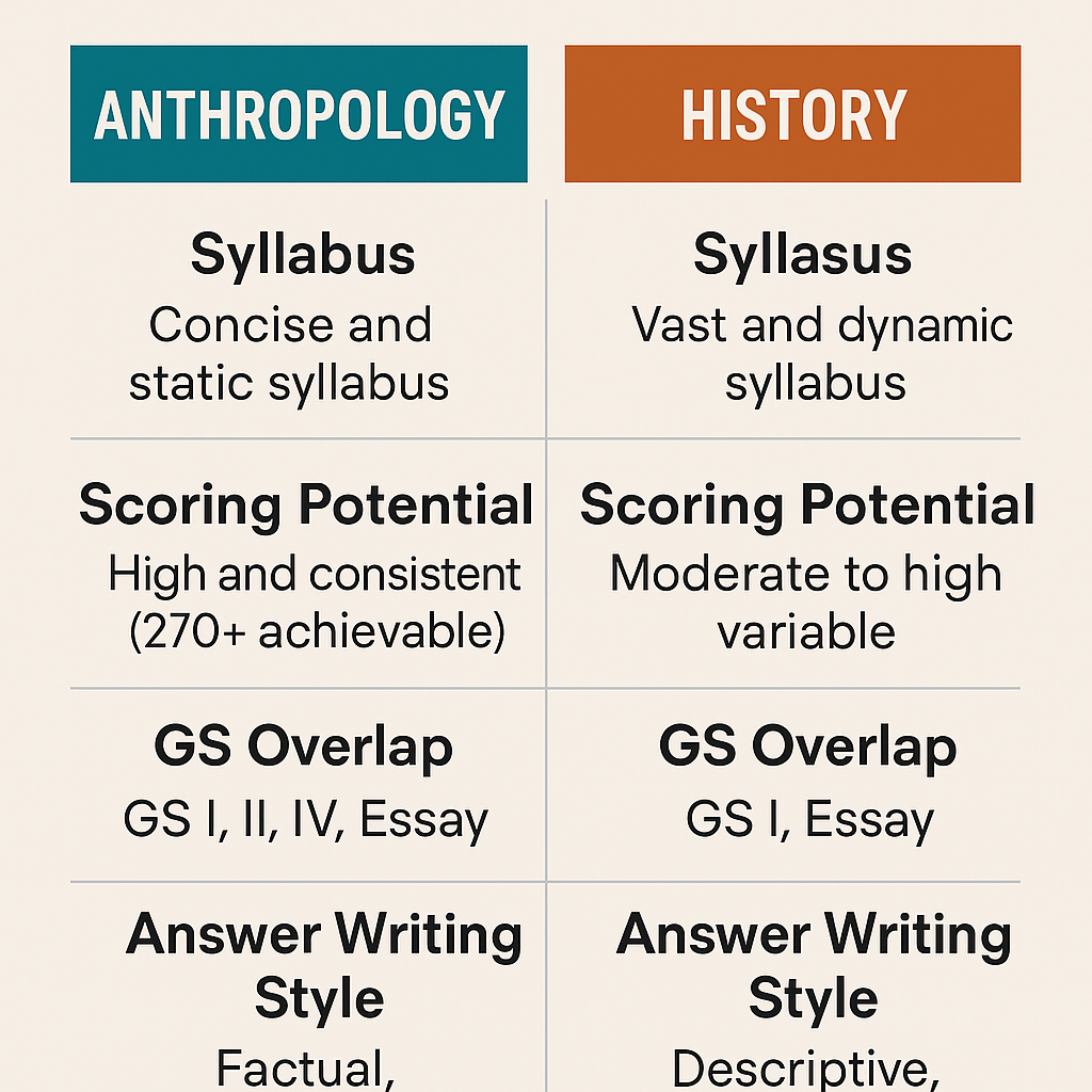 Anthropology vs History Comparison