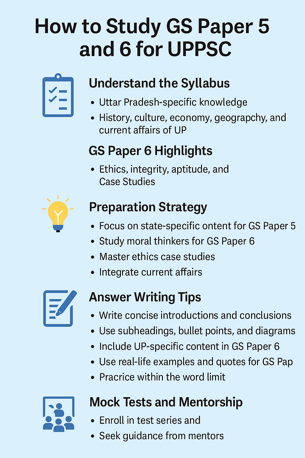 HOW TO STUDY GS PAPER 5 AND 6 FOR UPPSC