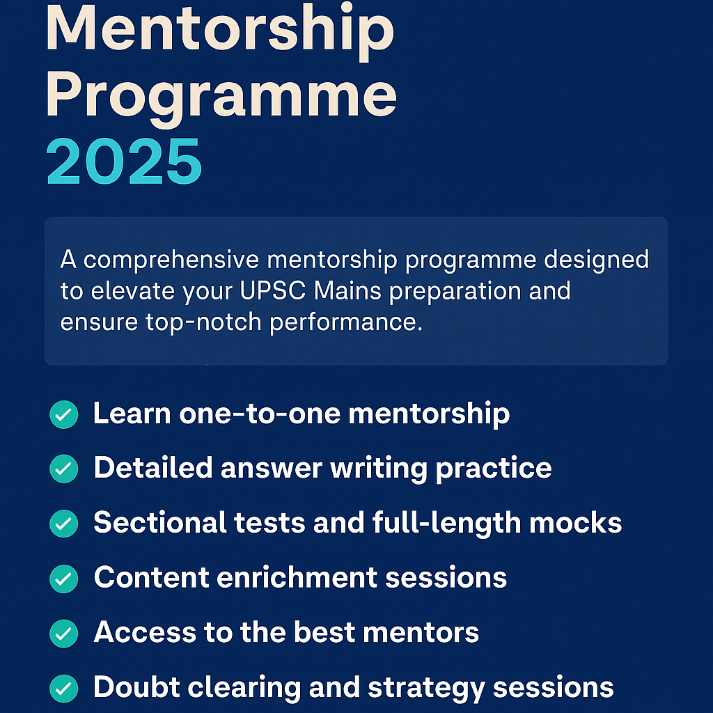 Mains Mentorship programe