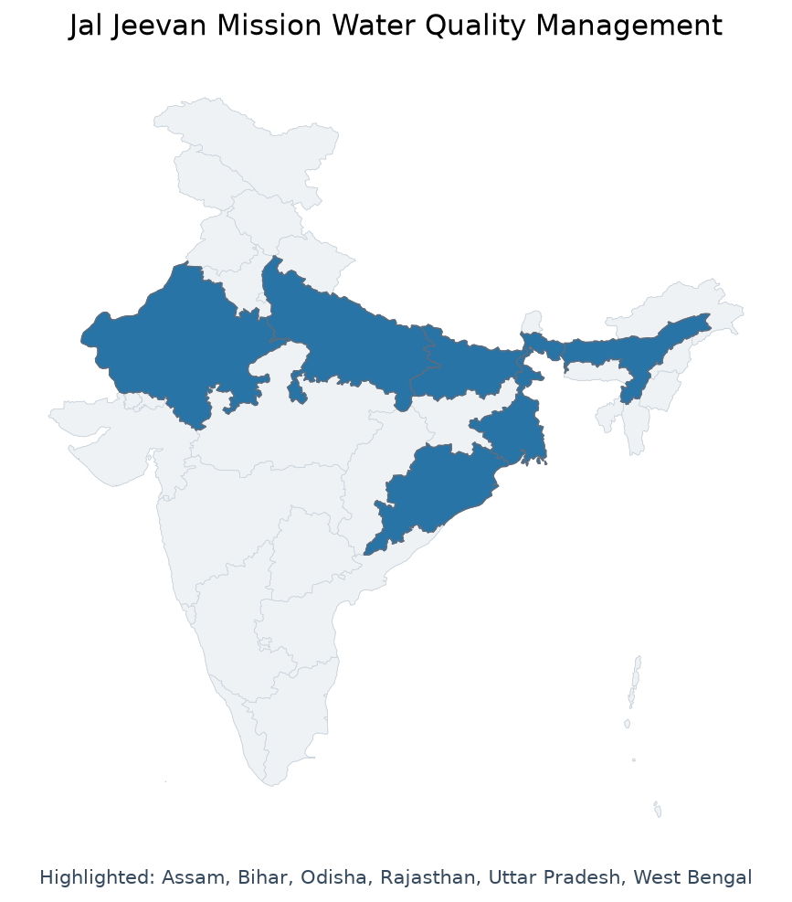 Map of Bihar, West Bengal, Uttar Pradesh, Rajasthan, Assam, Odisha highlighted on the map of India — जल जीवन मिशन जल… Map of Bihar, West Bengal, Uttar Pradesh, Rajasthan, Assam, Odisha highlighted on the map of India — जल जीवन मिशन जल…