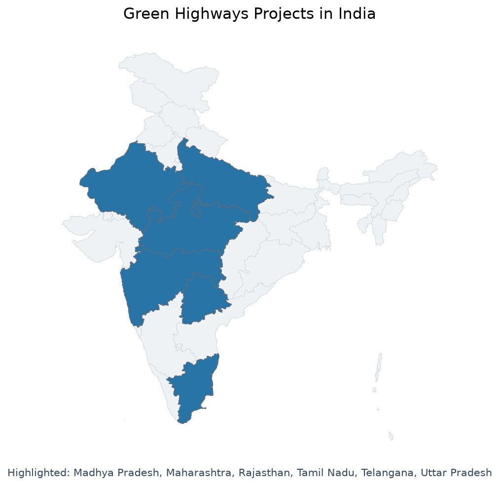 Map of Uttar Pradesh, Madhya Pradesh, Rajasthan, Maharashtra, Tamil highlighted on the map of India — ग्रीन हाईवे… Map of Uttar Pradesh, Madhya Pradesh, Rajasthan, Maharashtra, Tamil highlighted on the map of India — ग्रीन हाईवे…