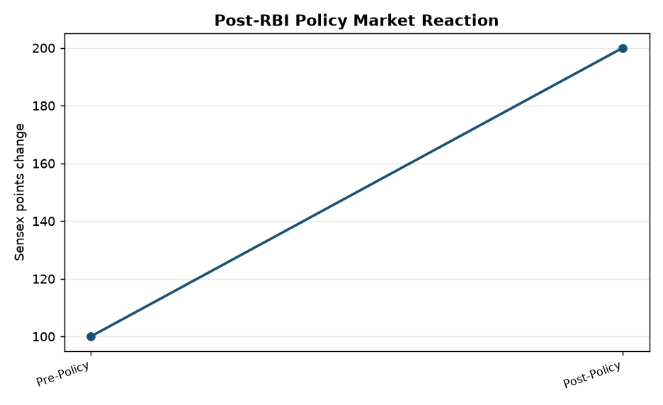 Post-RBI Policy Market Reaction RBI MPC Impact: Sensex Rises 200 Points, Nifty Realty Gains 2% — Post-RBI Policy Market Reaction