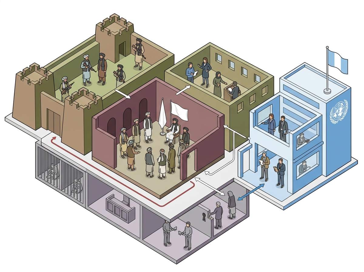 Afghanistan: UN tells Taliban to open up on abuses committed by security forces — labelled illustration