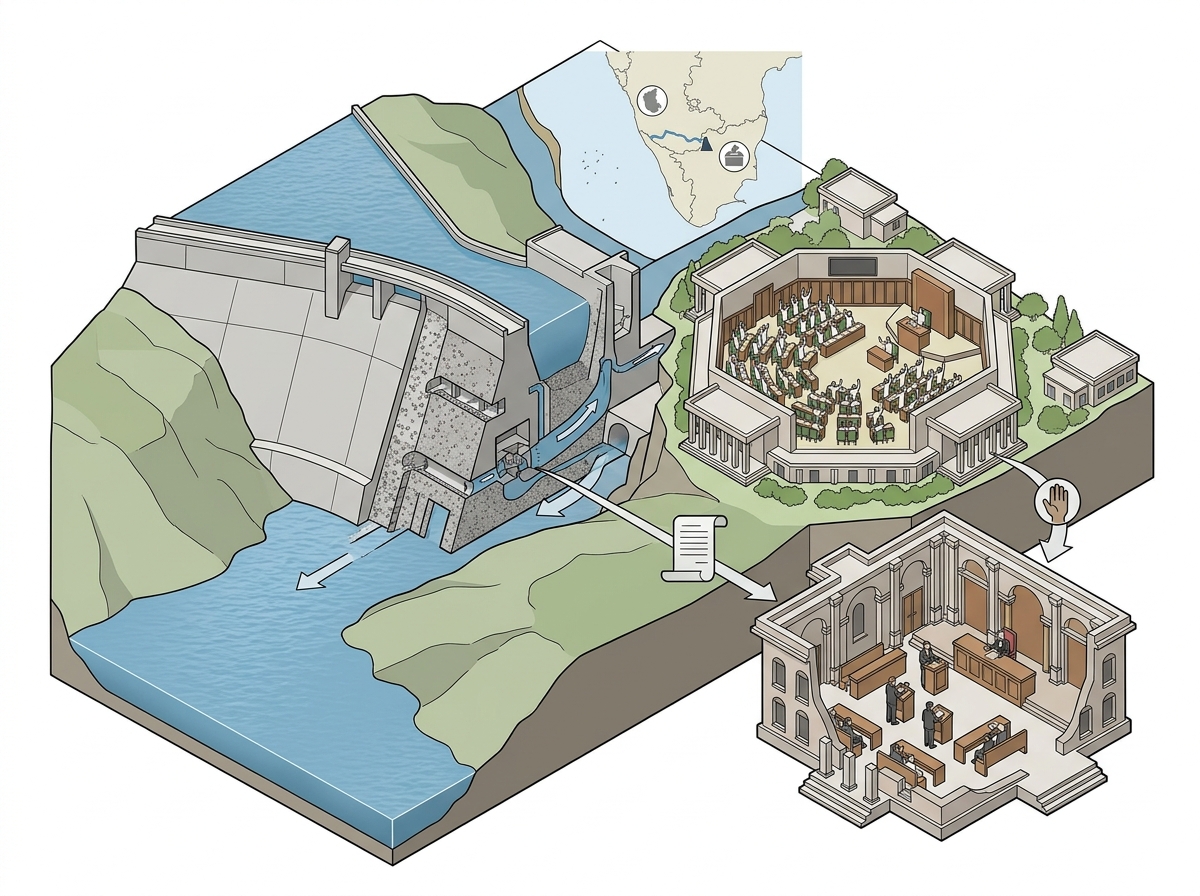 Amended resolution on Mekedatu Dam was put to vote and passed unanimously by the Legislative Assembly, Advocate General — labelled illustration
