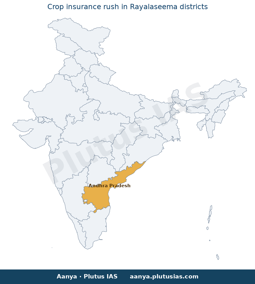 Map of Andhra Pradesh, Sri Sathya Sai district, Chittoor district, highlighted on the map of India — PMFBY enrolment…