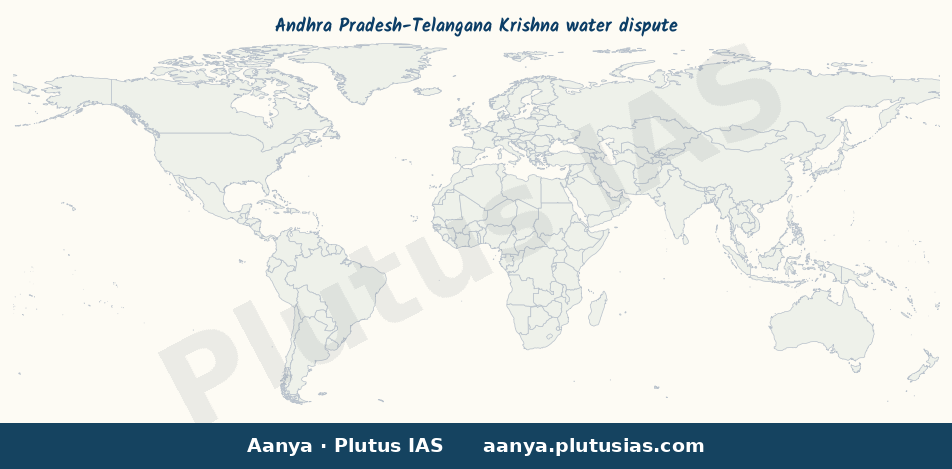 Map of Andhra Pradesh, Telangana highlighted on the map of India — Krishna River lift irrigation dispute Andhra Pradesh…