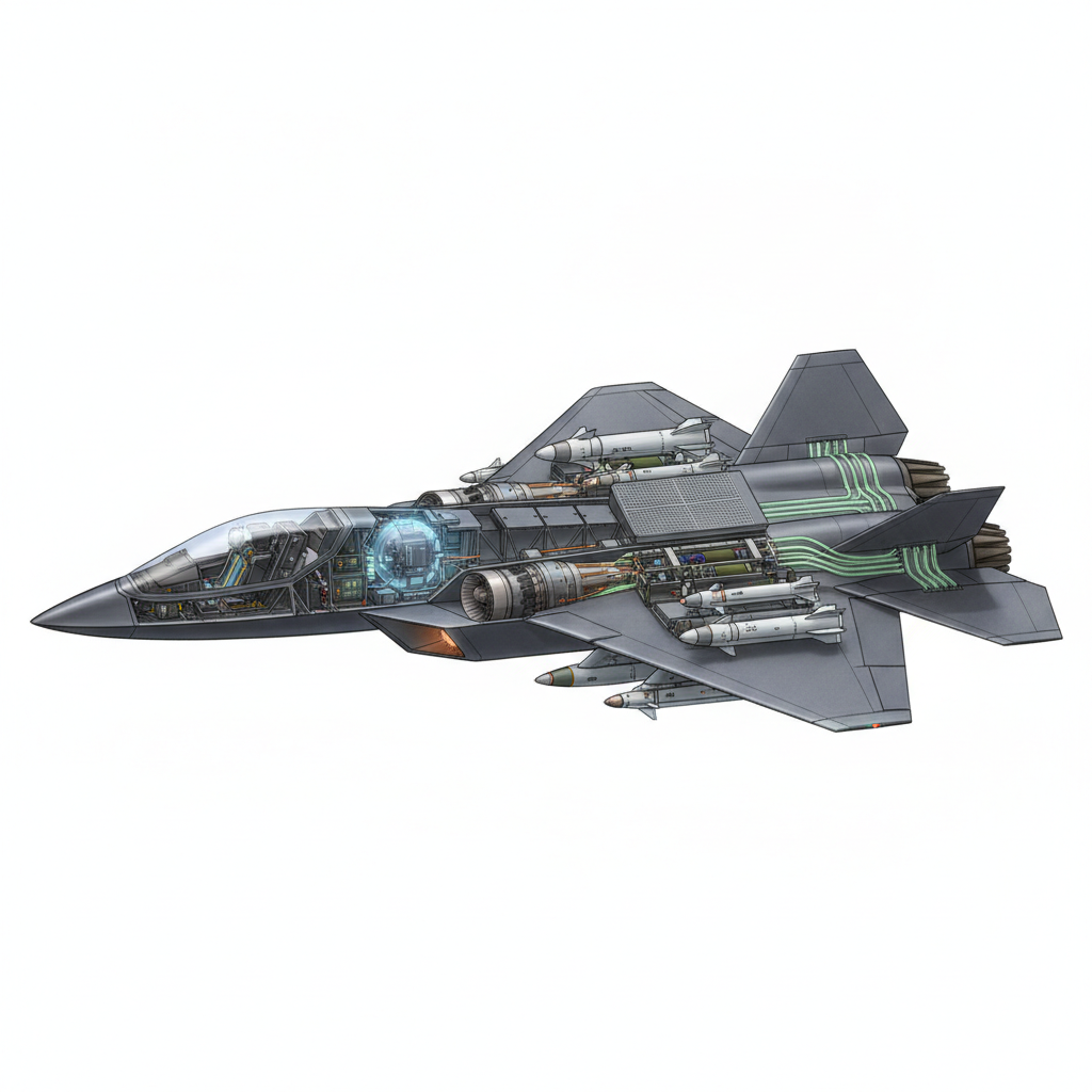 Defence ministry initiates efforts to co-join 6th-Generation fighter aircraft programme: Parliamentary panel — labelled illustration