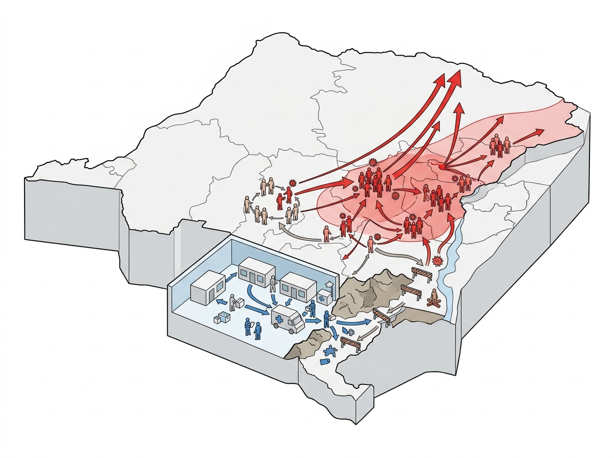 DR Congo Ebola outbreak spreading exponentially, UN responders warn — labelled illustration
