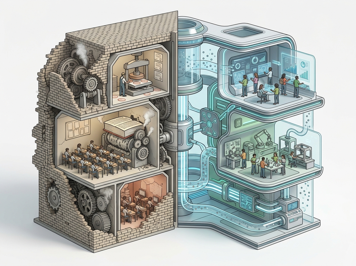 Education must change to account for AI — labelled illustration