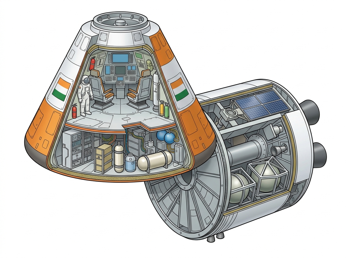 3D cutaway: डॉ. जितेंद्र सिंह ने राज्यसभा को गगनयान मिशन और भारत के मानव अंतरिक्ष अन्वेषण रोडमैप की प्