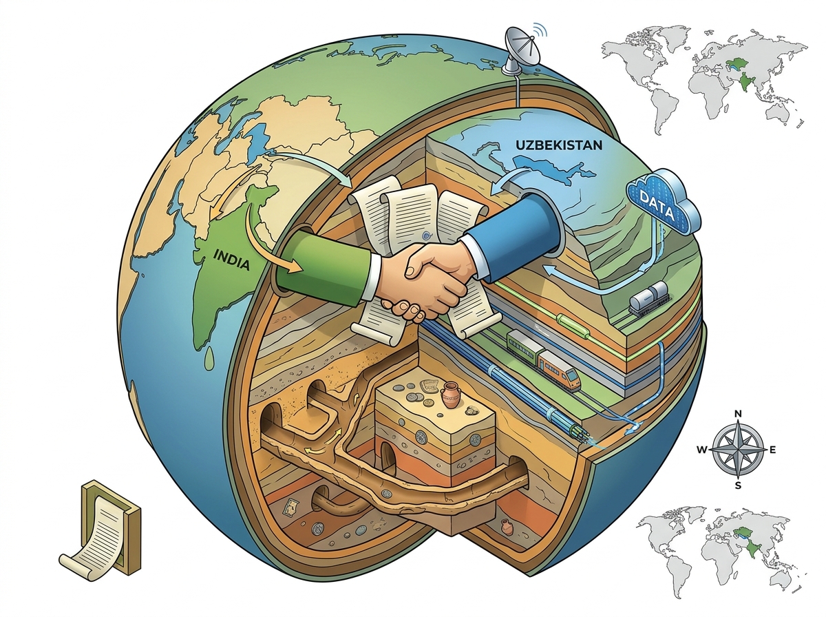 India, Uzbekistan sign package of bilateral agreements to deepen cooperation — labelled illustration
