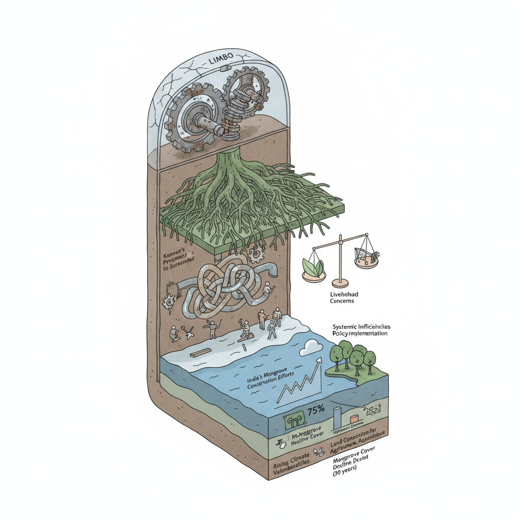 Proposal to acquire Kannur’s private mangrove land in limbo — labelled illustration