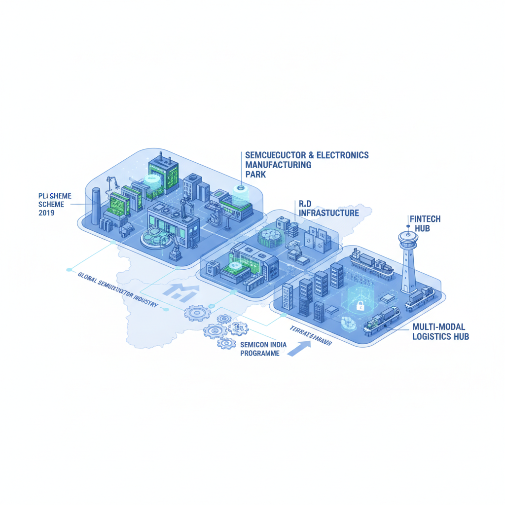 Tamil Nadu CM Vijay announces Semiconductor Park at Kancheepuram — labelled illustration