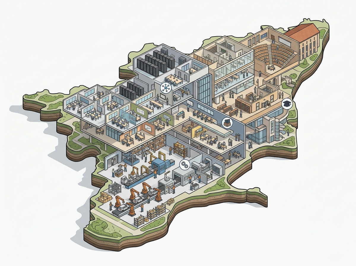 Tamil Nadu government signs MoUs for setting up Global Capability Centres, University of Western Australia campus in Che — labelled illustration