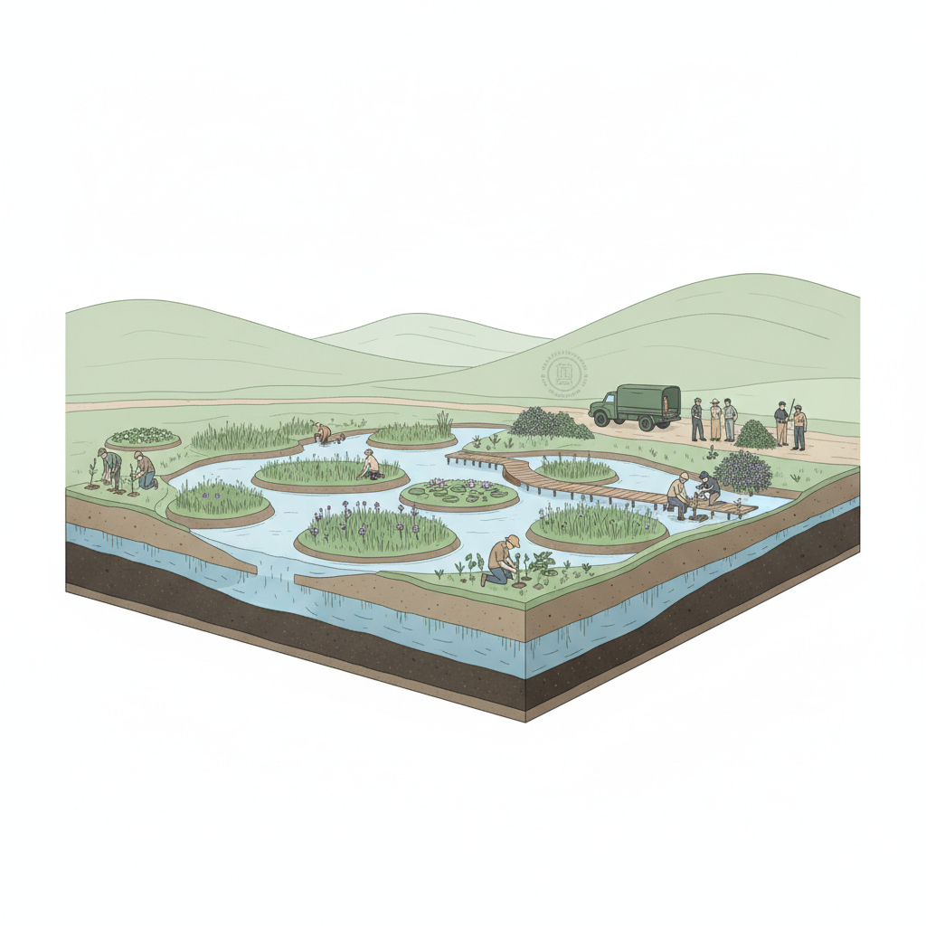 Wetland restoration initiative launched in the Nilgiris — labelled illustration