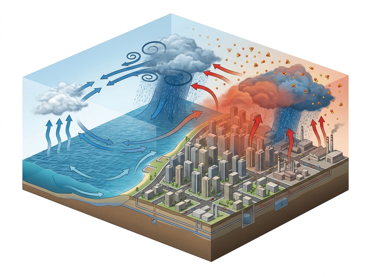 Almost every day of monsoon: How human activity altered Mumbai climate — labelled illustration