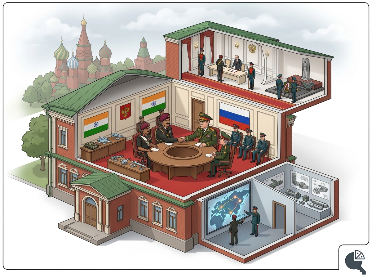 Army chief on three-day visit to Russia — labelled illustration