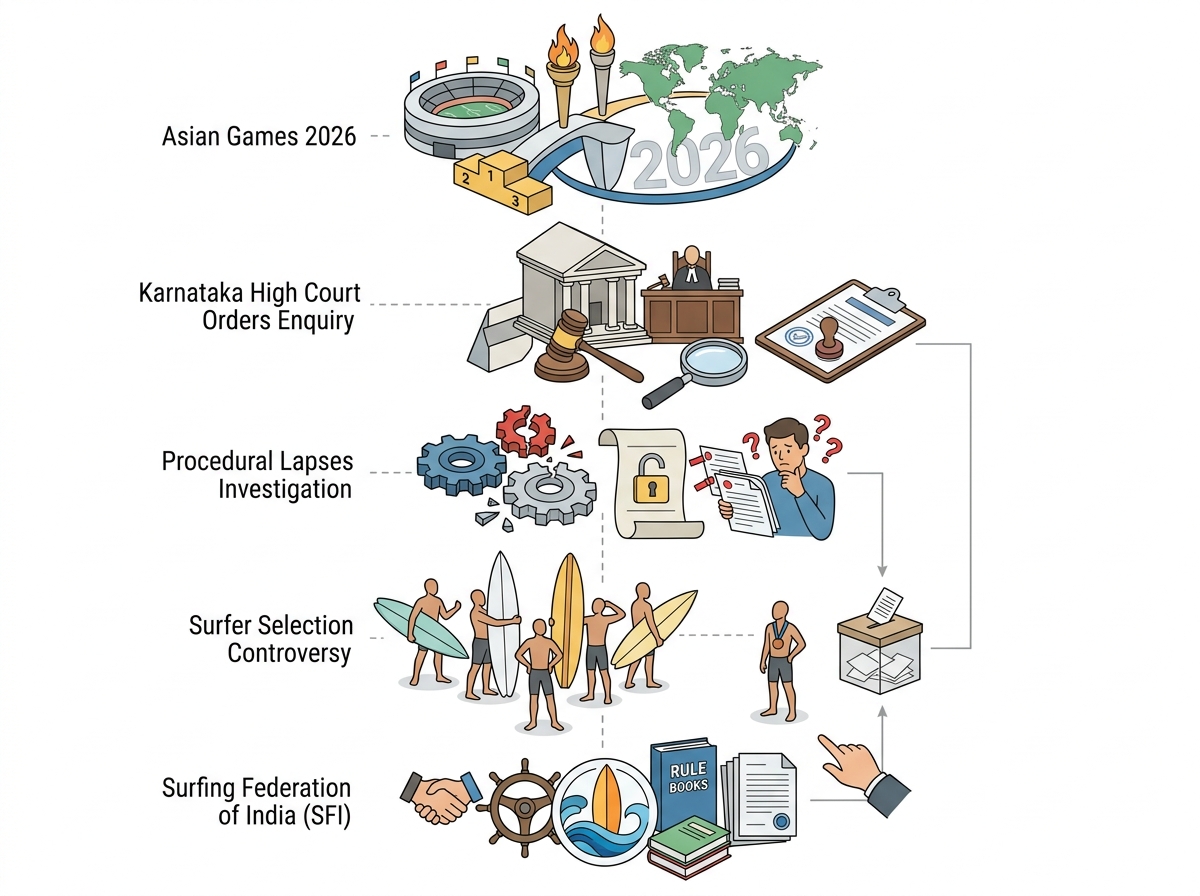 Asian Games 2026: Karnataka High Court orders enquiry through former apex court judge into procedural lapses in selectio — labelled illustration