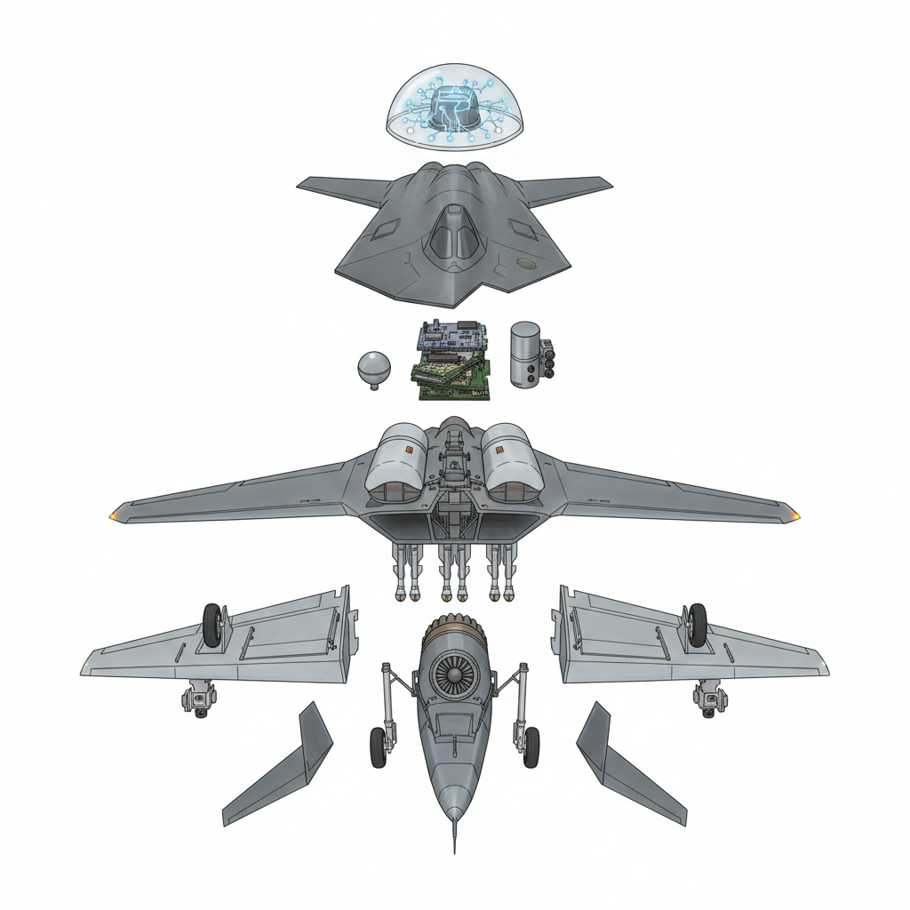 Bengaluru defence firm’s combat aircraft hits 100-hour flight test milestone — labelled illustration