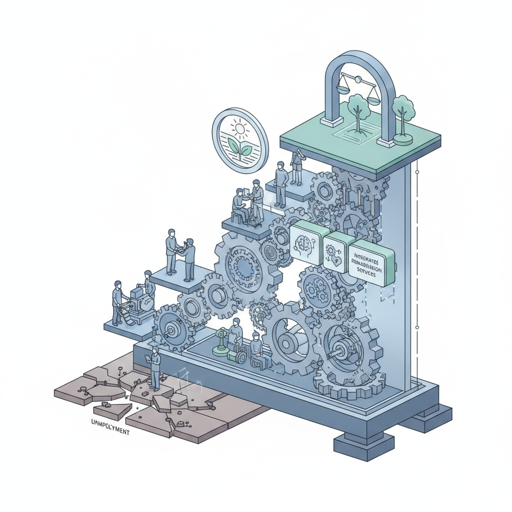 आर्थिक सुधार से लेकर रोजगार तक मध्य प्रदेश के उदय का स्थिरता की ओर सफ़र — labelled illustration