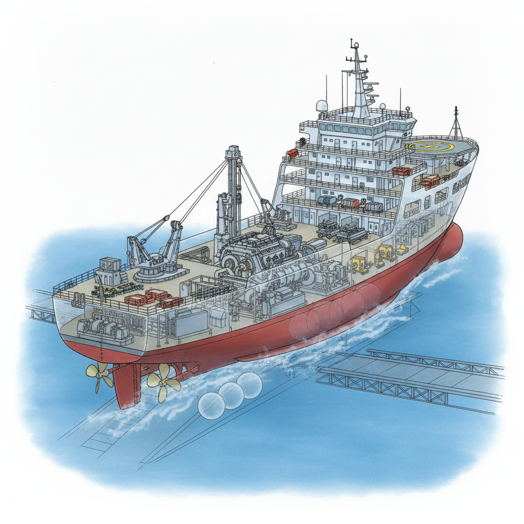 Indian Navy’s ocean research vessel ‘Sagar Manthan’ launched at Kolkata port — labelled illustration