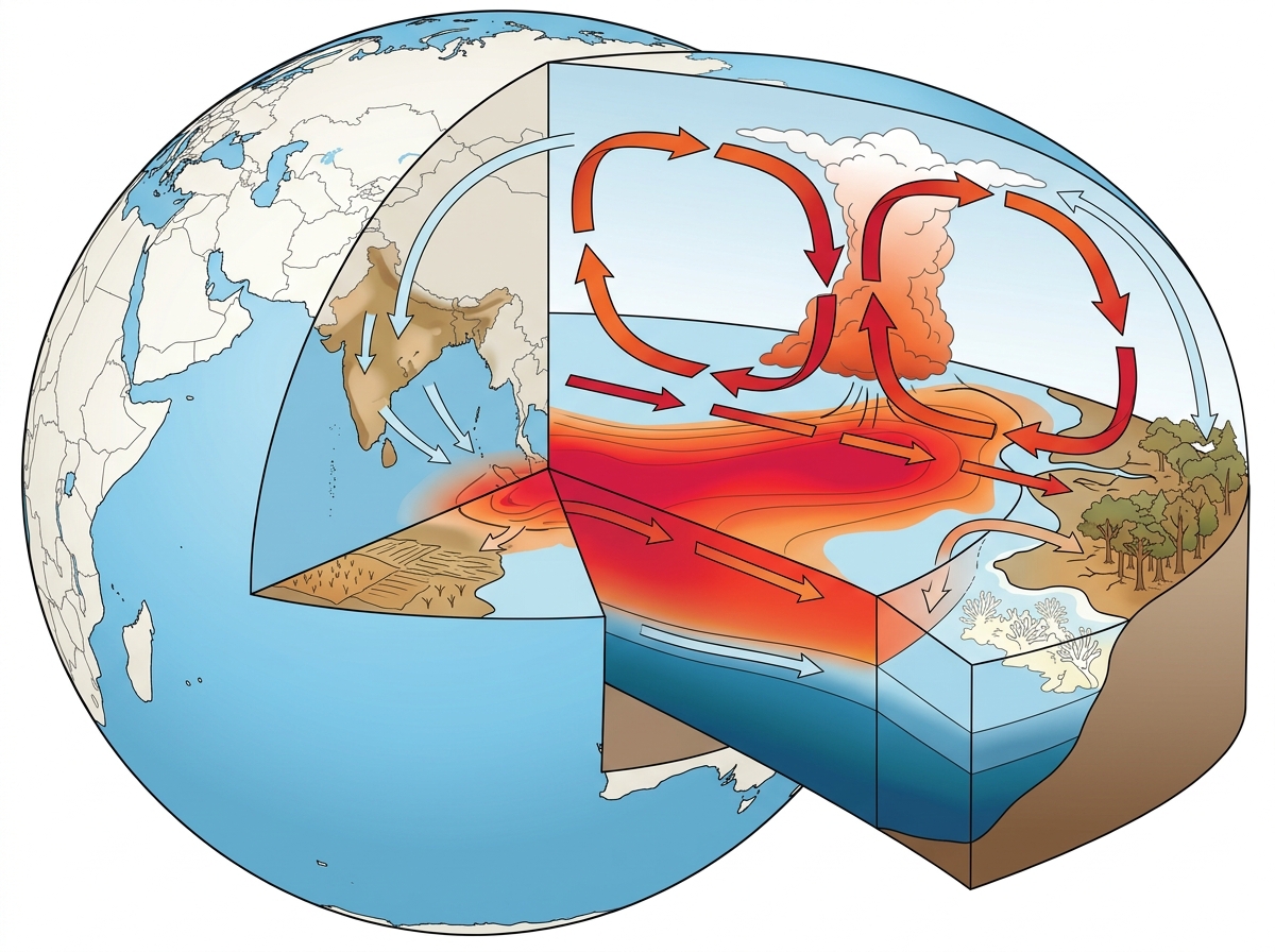Over 180 scientists sign urgent appeal to tackle upcoming ‘super’ El Nino event — labelled illustration