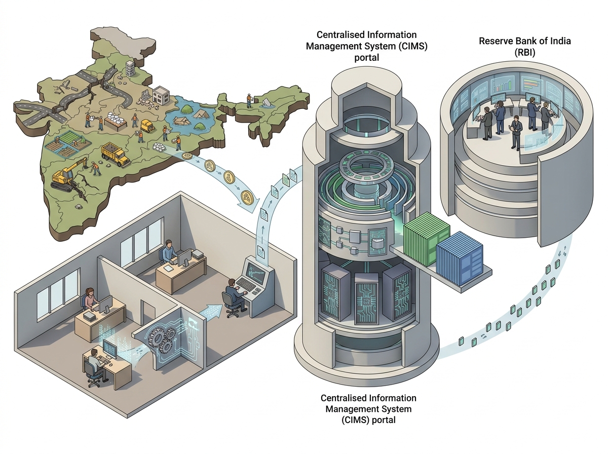 Relief Measures in Areas Affected by Natural Calamities - Reporting through Centralised Information Management System (C — labelled illustration