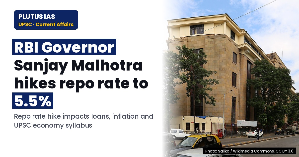 RBI Repo Rate Hike to 5.5%: Impact on UPSC & State PCS Economy Syllabus