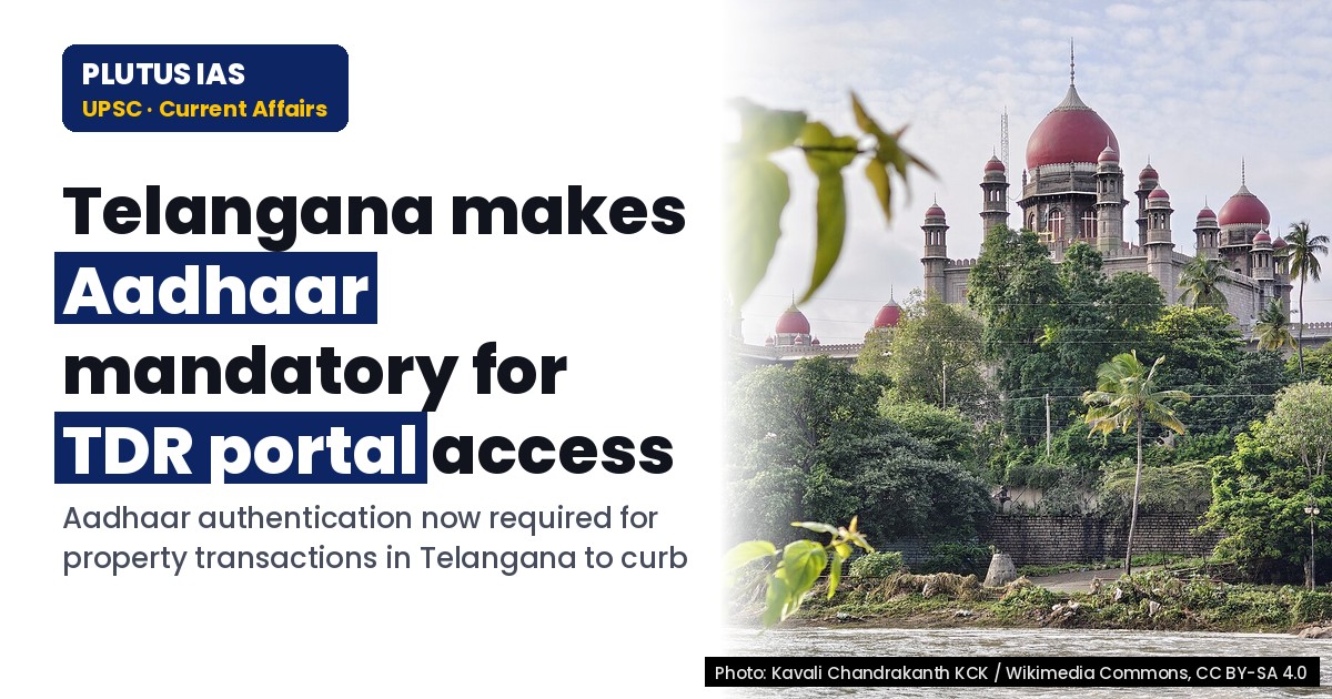 Aadhaar Authentication Mandatory for TDR Portal Access in Telangana