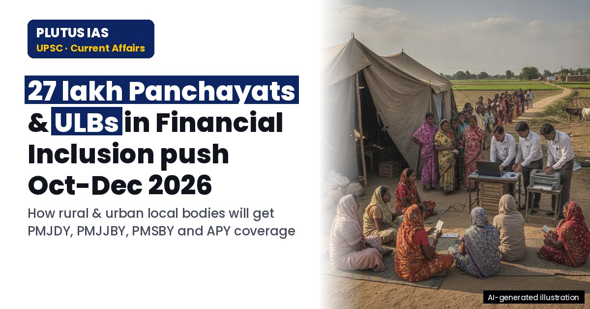 Financial Inclusion Campaign: 27 Lakh Panchayats & ULBs Covered Oct-Dec 2026
