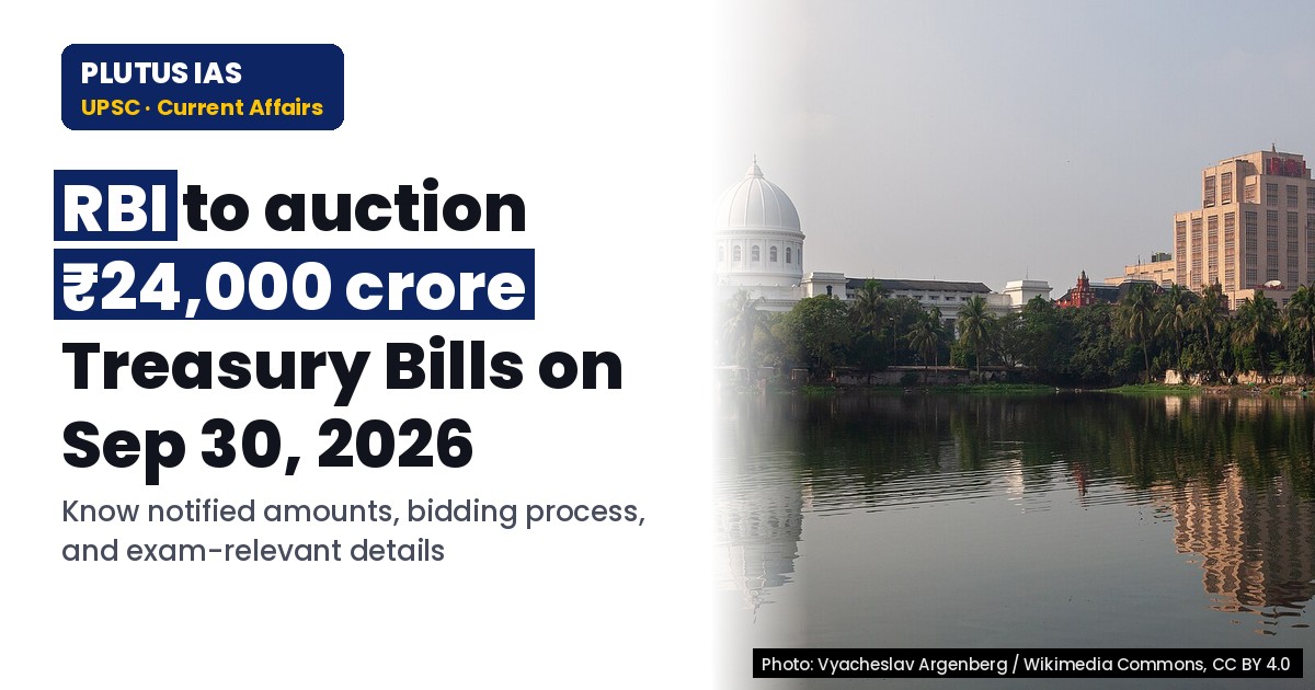 RBI to Auction ₹23,000 Crore Treasury Bills: Key Details for UPSC & State PCS