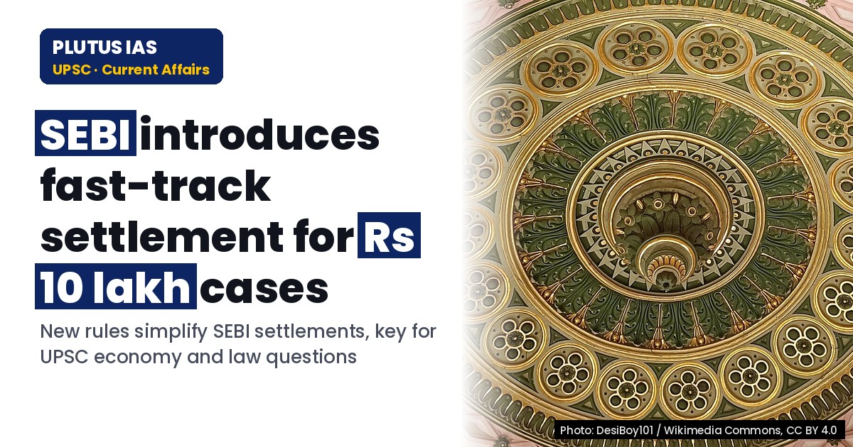 SEBI’s New Fast-Track Settlement Rules: Key for UPSC & State PCS Economy Prep