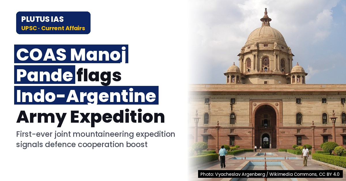COAS Reviews Indo-Argentine Mountaineering Expedition in Delhi