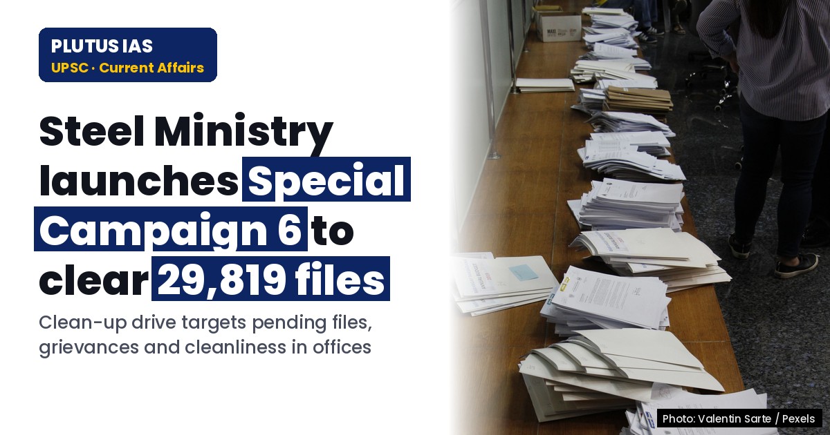Steel Ministry Launches Special Campaign 6 for Pending Cases