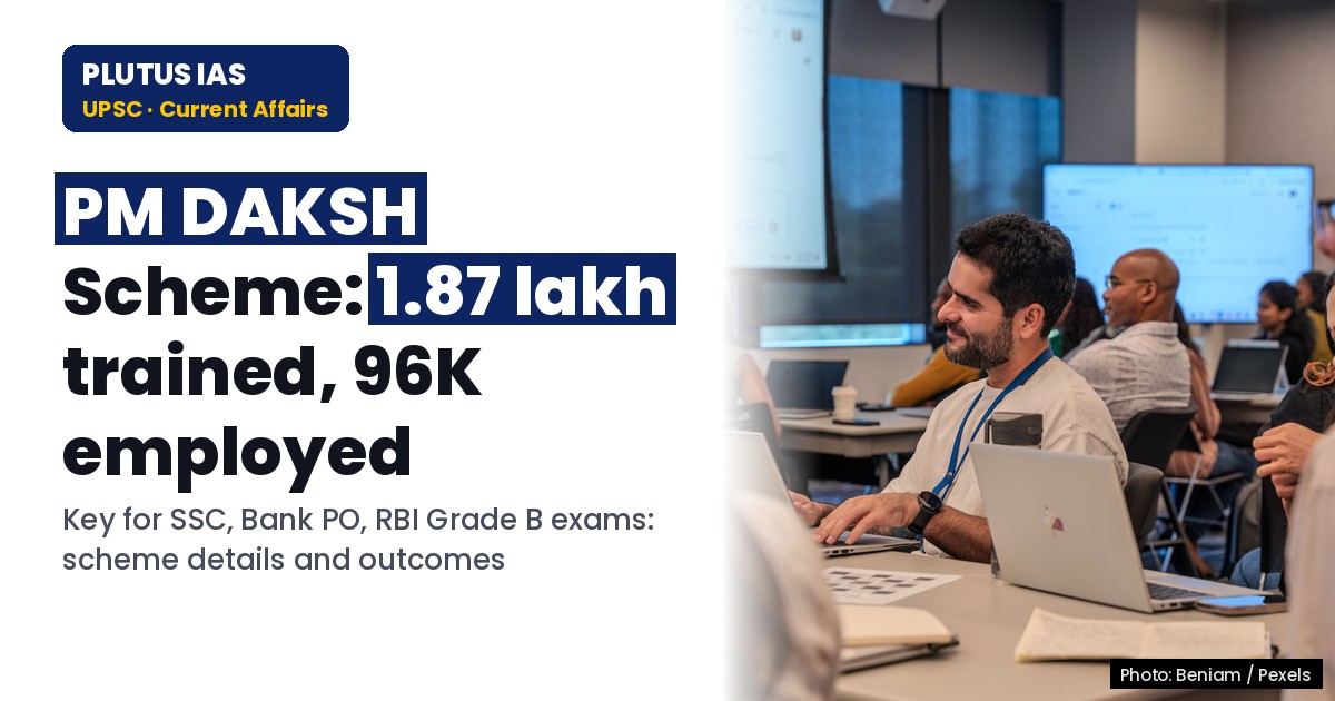 पीएम दक्ष योजना: 2020-24 में 1.87 लाख उम्मीदवारों को प्रशिक्षण, 96 हजार को रोजगार