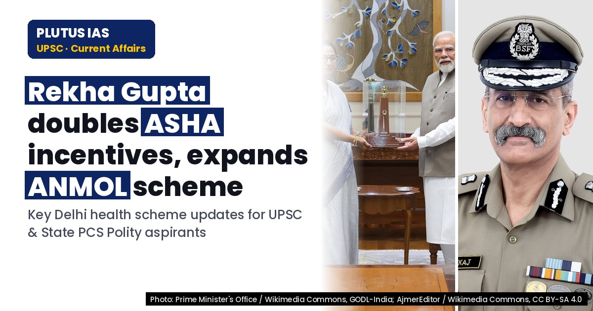 Delhi Expands ANMOL Scheme & Doubles ASHA Incentives: Key UPSC-PCS Polity Updates