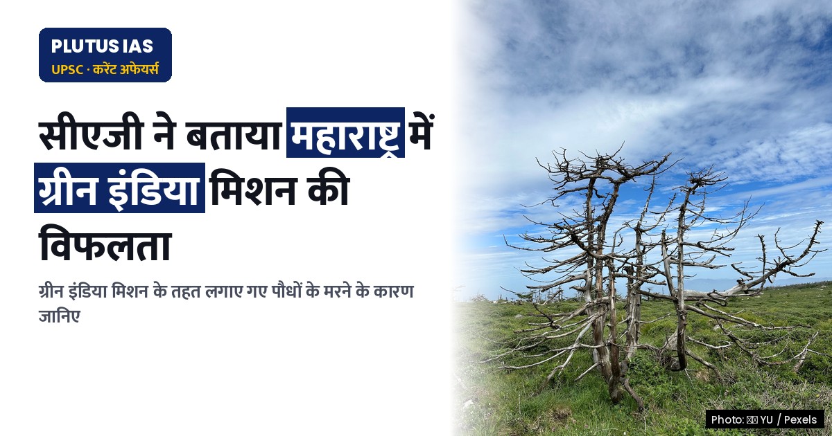 महाराष्ट्र में ग्रीन इंडिया मिशन: सीएजी ने बताए पौधों के मरने के कारण