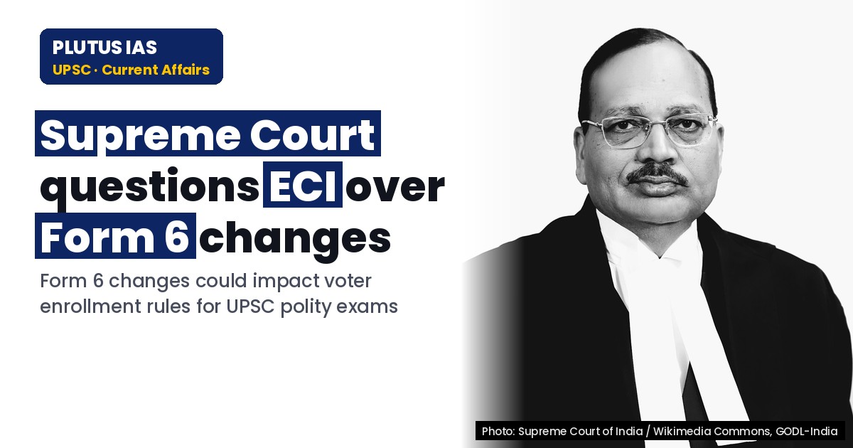 Supreme Court Questions ECI on Unapproved Form 6 Changes: Polity Explained