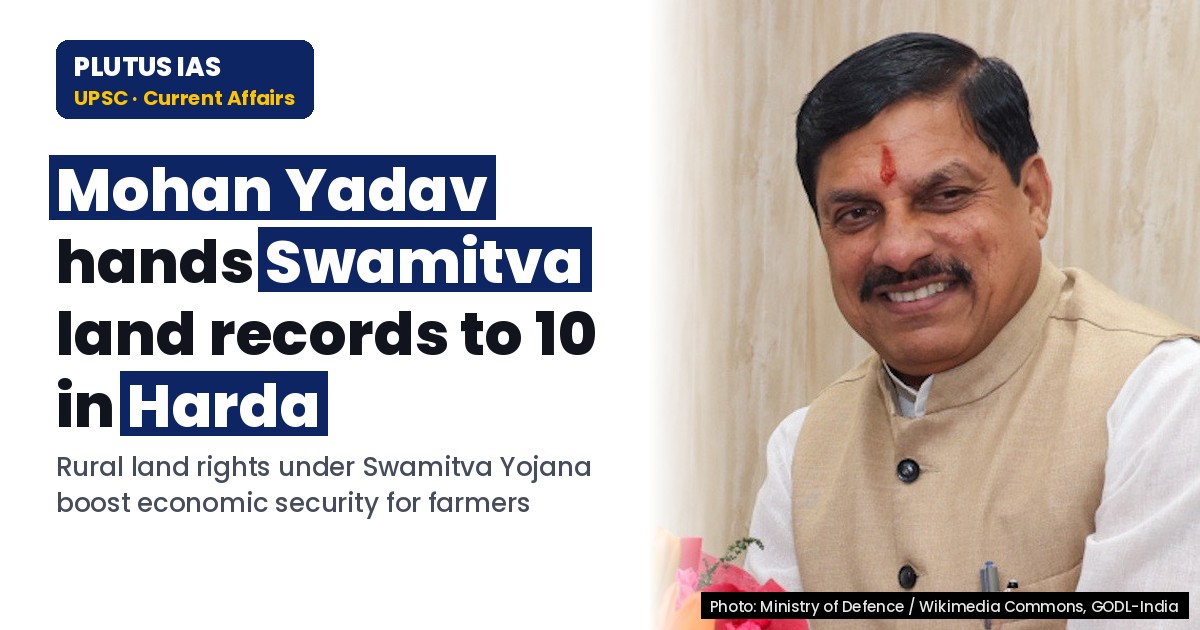 MP CM hands over Swamitva Yojana land records in Harda